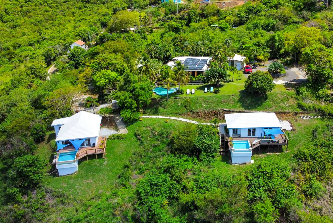 Hilltop vacation rental homes overlooking Culebra
